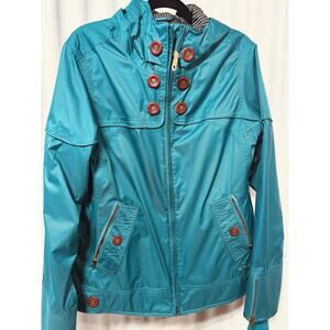 Oakley coat, Gretchen Bleiler Collection, Women Medium Red Button Detail Vintage